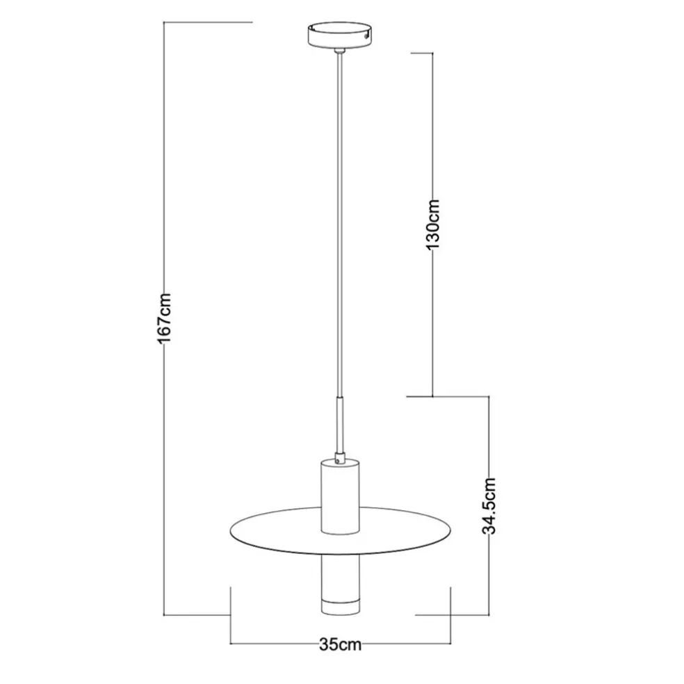 Fashion Straluma Badkamer hanglamp GU10 spot cilinder wit/brons