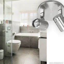 Shop Straluma Badkamerlamp Rain  2 lichts nikkel IP44