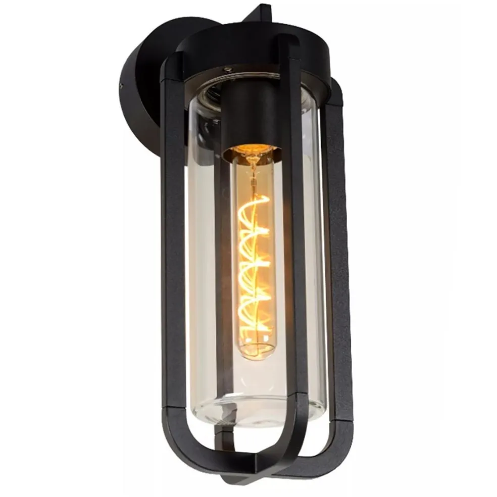 Fashion Straluma Buiten wandlamp zwart met helder glas IP65