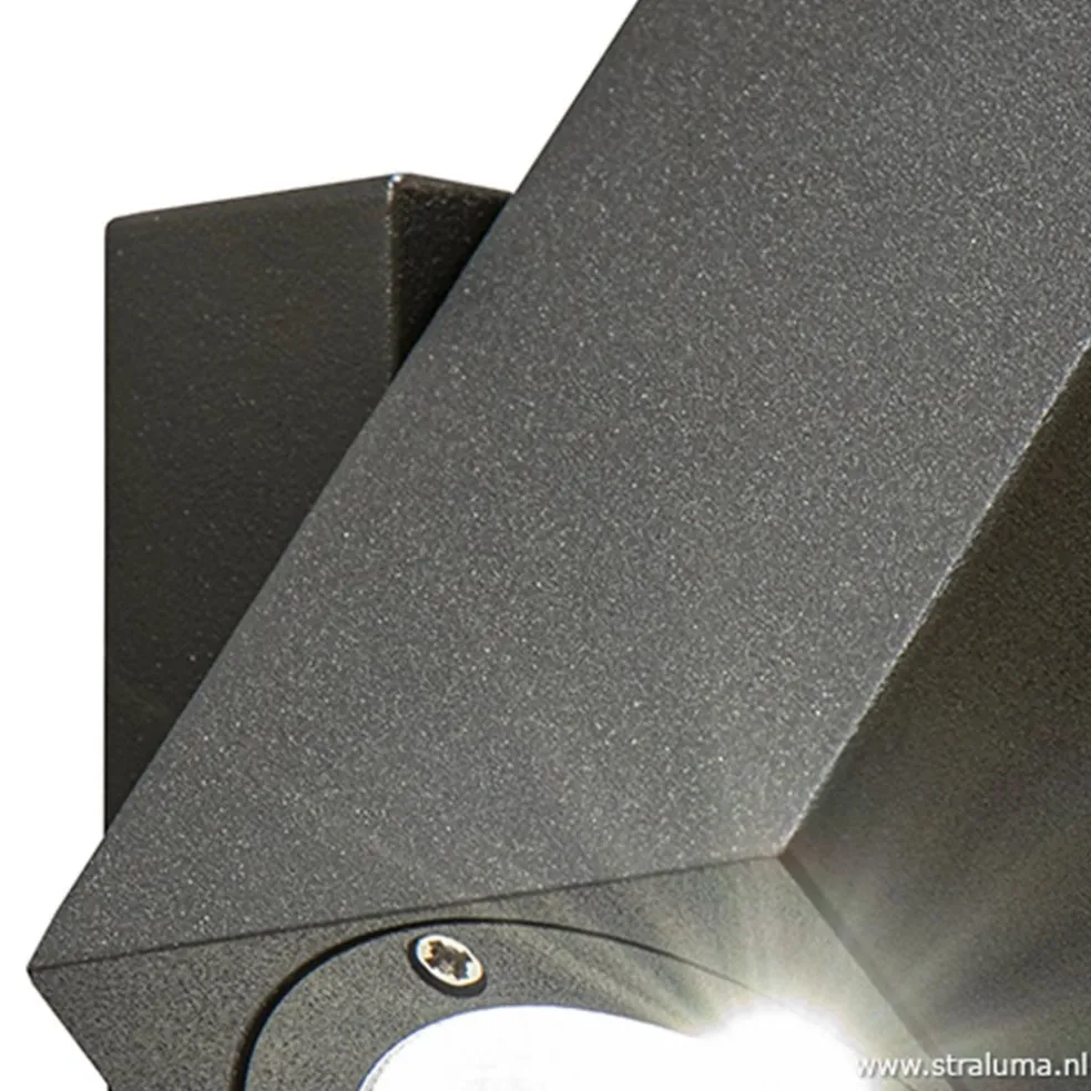 New Straluma Buitenlamp wand verstelb.antraciet IP54