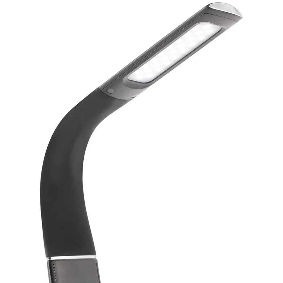 Sale Straluma Design tafellamp zwart met klok en dimbaar LED