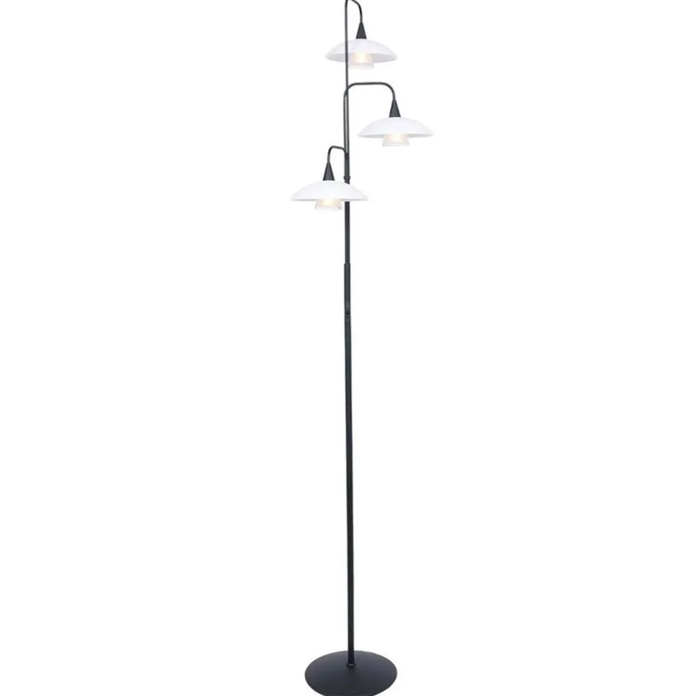 Cheap Straluma Dimbare LED vloerlamp zwart met witte schotels