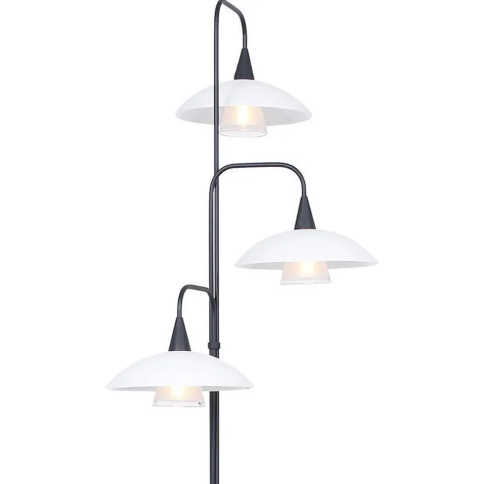 Cheap Straluma Dimbare LED vloerlamp zwart met witte schotels