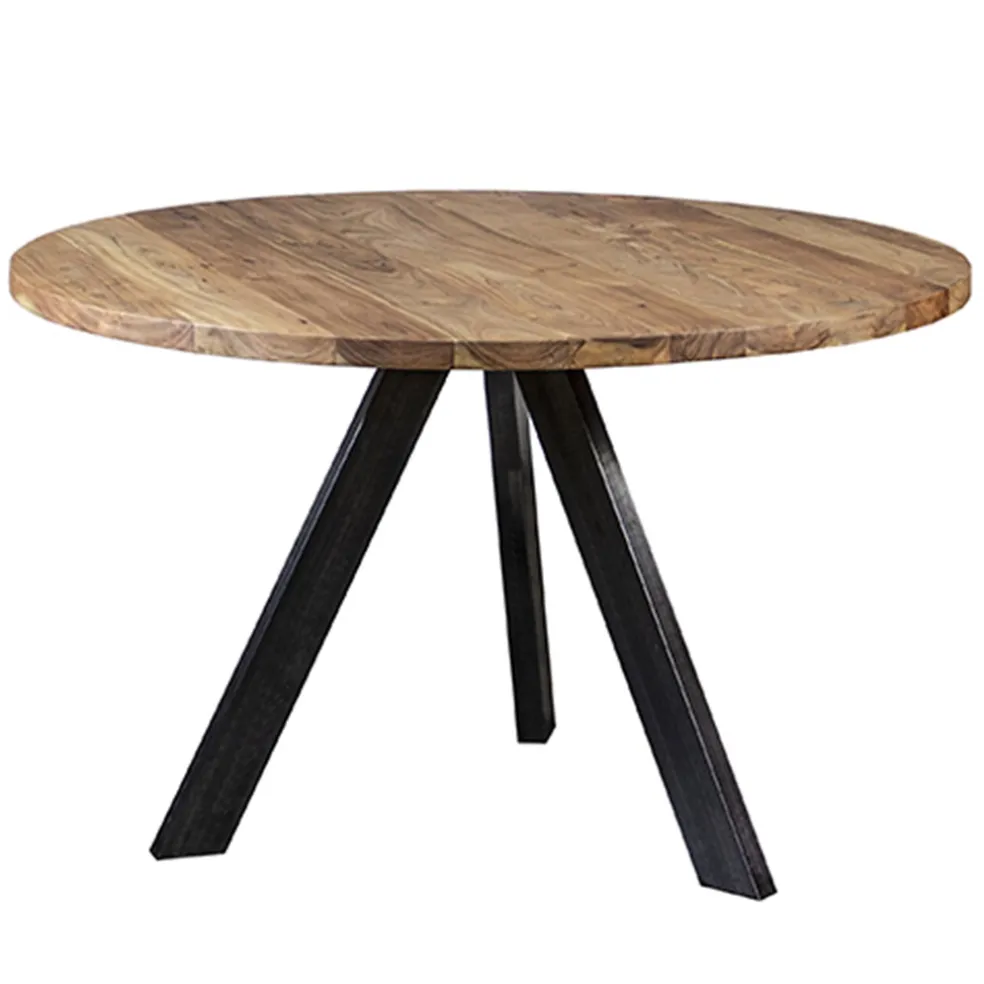 Cheap Straluma Eettafel Acaciahout 3-poot zwart Ø120