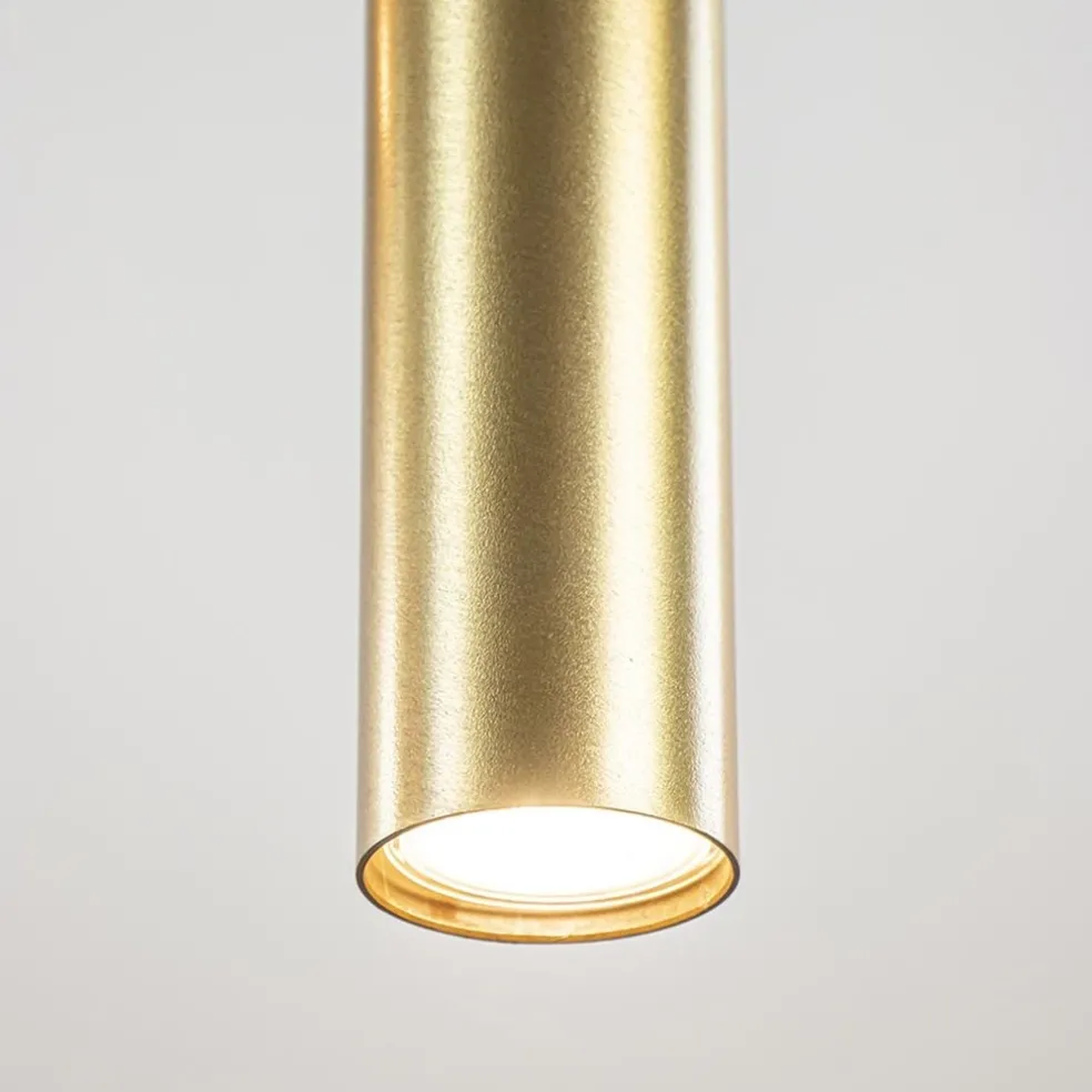 New Straluma Grote 8-lichts hanglamp cilinder zwart met goud