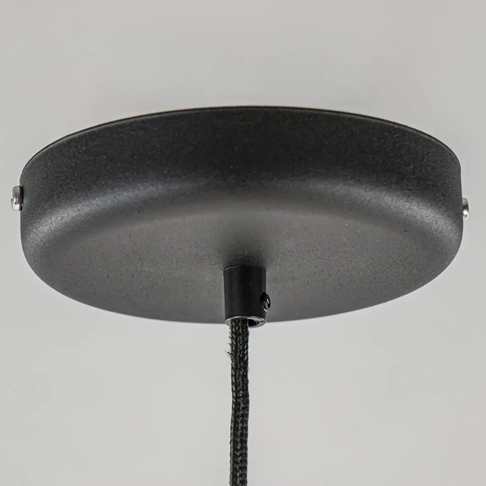 Best Sale Straluma Grote retro hanglamp opaal glas met zwart
