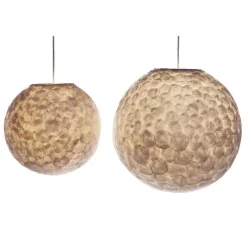 Outlet Straluma Hanglamp 40 cm rond creme schelpen