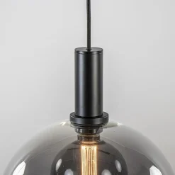 Fashion Straluma Hanglamp Chandra 1L zwart + glas 30cm