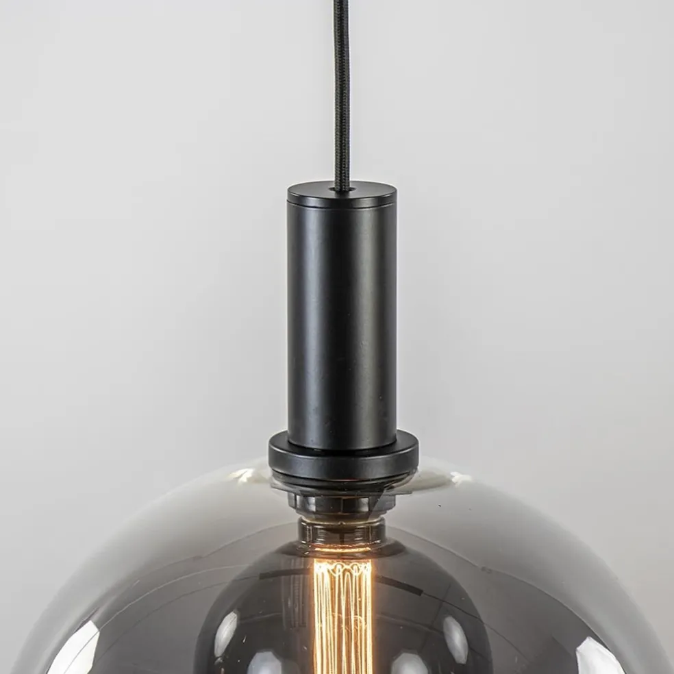 Fashion Straluma Hanglamp Chandra 1L zwart + glas 30cm