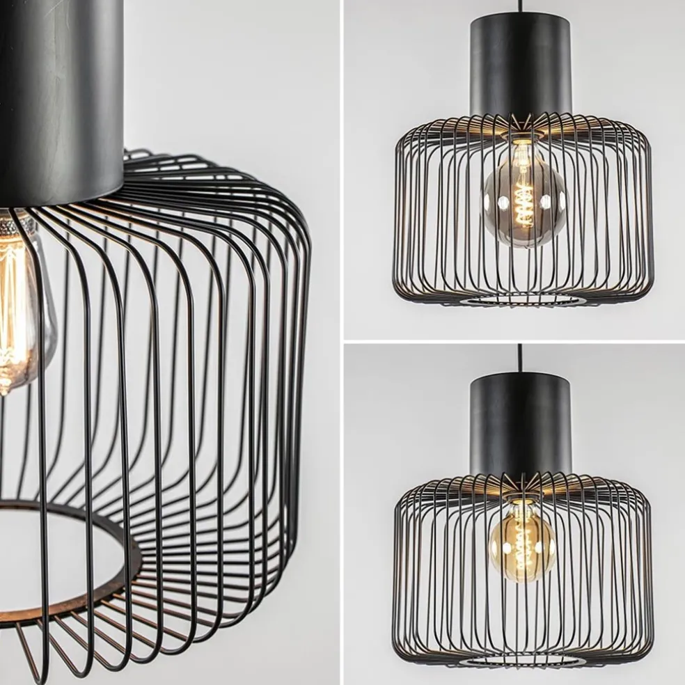Shop Straluma Hanglamp draad cilinder zwart met klos
