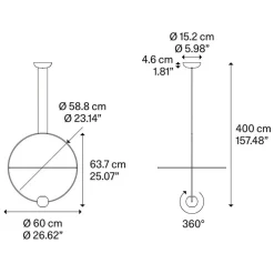 Best Straluma Hanglamp Elara 60cm zwart
