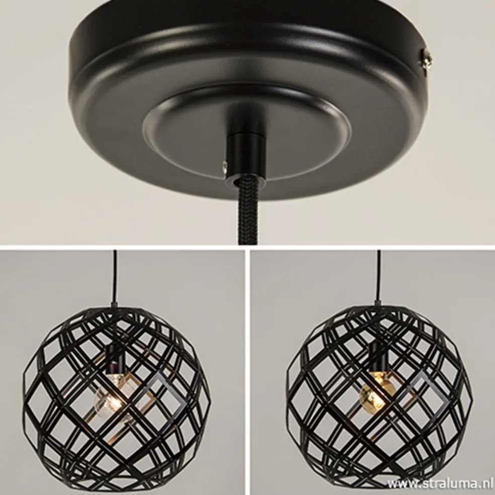 Flash Sale Straluma Hanglamp Emma bol zwart 40cm