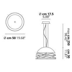 Hot Straluma Hanglamp Kelly Dome zwart 60cm