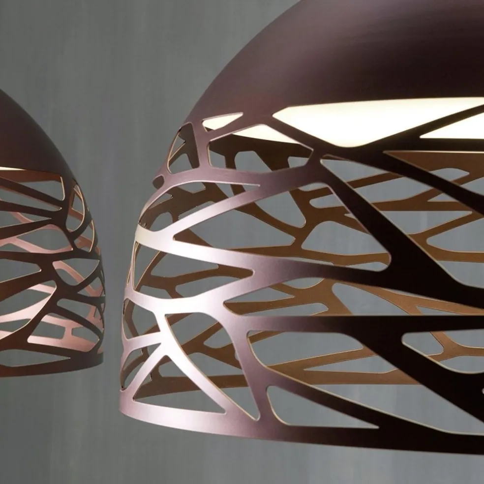 Online Straluma Hanglamp Kelly koepel brons 50cm