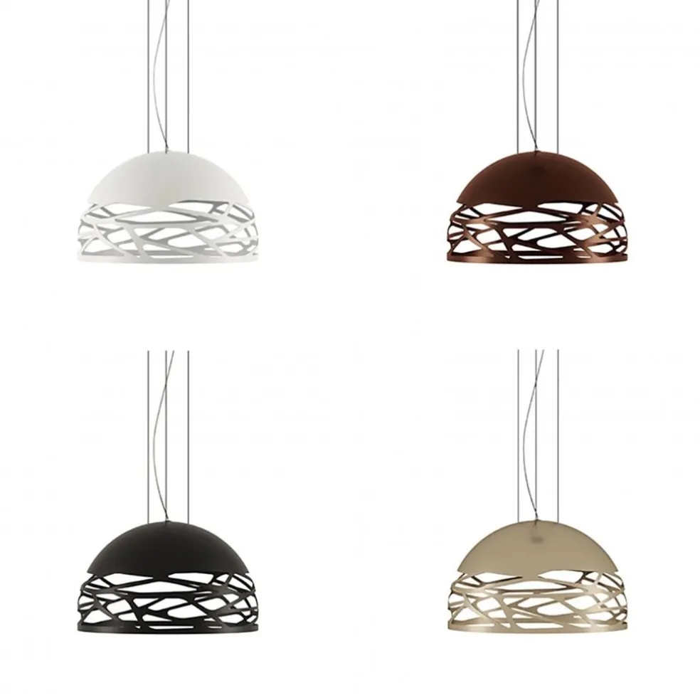 Online Straluma Hanglamp Kelly koepel brons 50cm