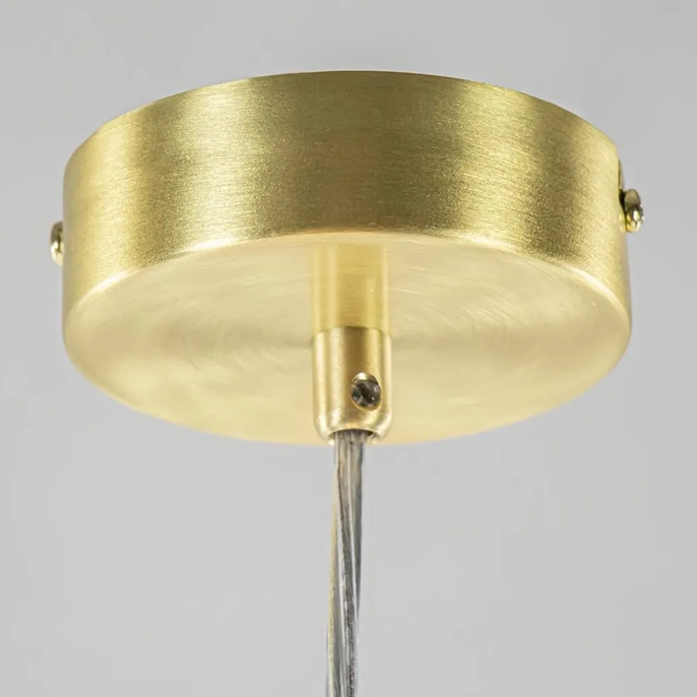 Store Straluma Hanglamp 4L brass met opaal bolglas