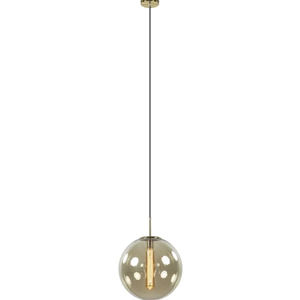Best Sale Straluma Hanglamp Medina satin gold/amber glas 40cm