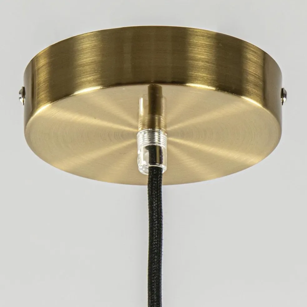 Best Sale Straluma Hanglamp Medina satin gold/amber glas 40cm