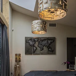 Hot Straluma Hanglamp Pablo cil 55cm ambacht.zilver
