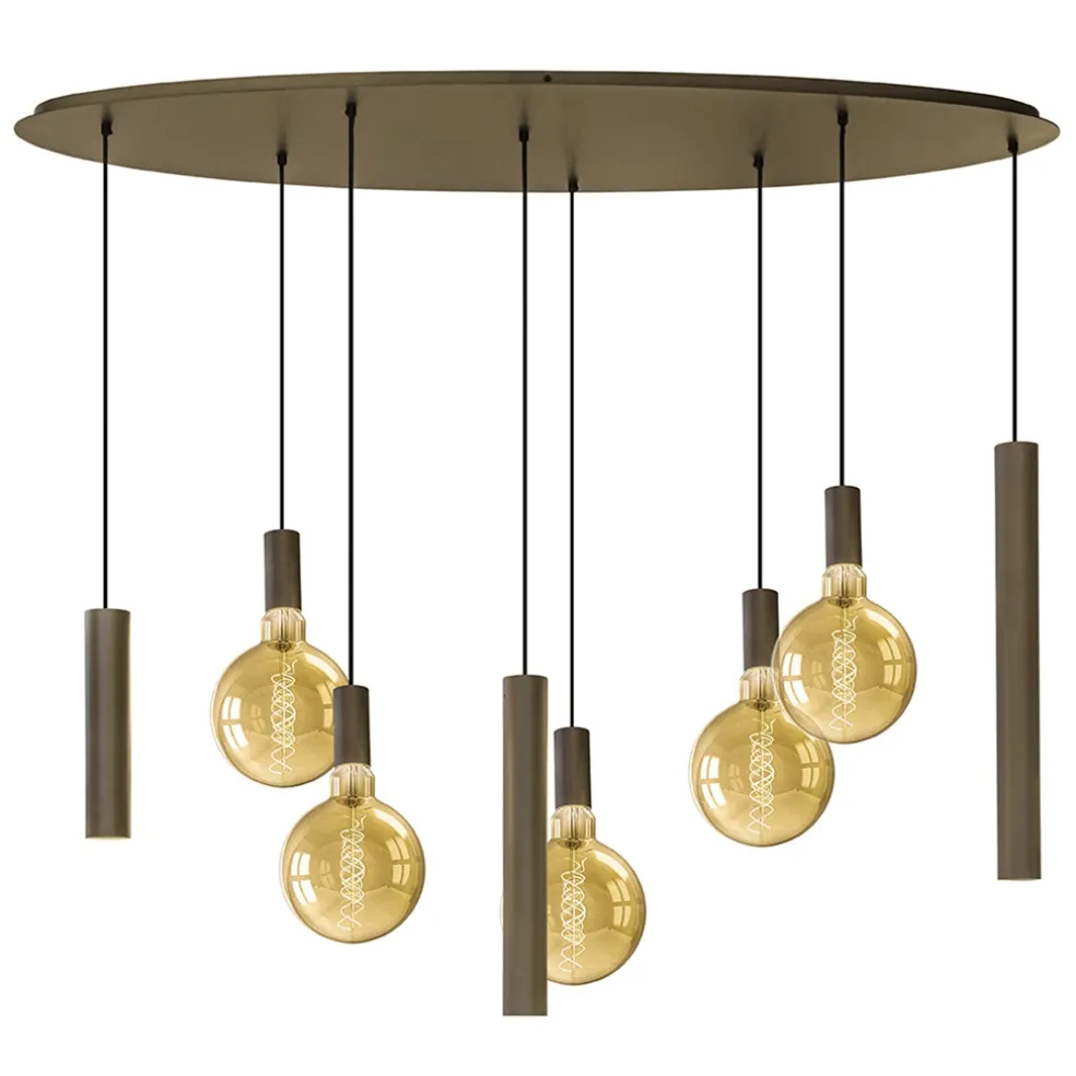 Online Straluma Hanglamp Riva ovaal 8L platinum