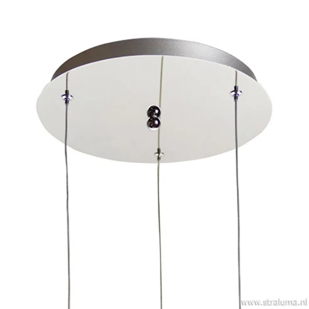 Best Sale Straluma Hanglamp rond 3-lichts zwart draad/glas