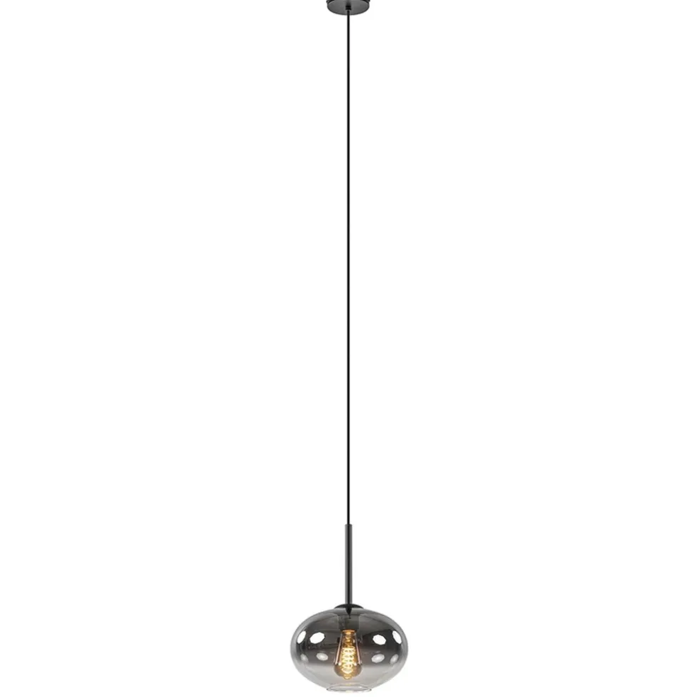 Shop Straluma Kleine hanglamp smoke glas gradient met zwart