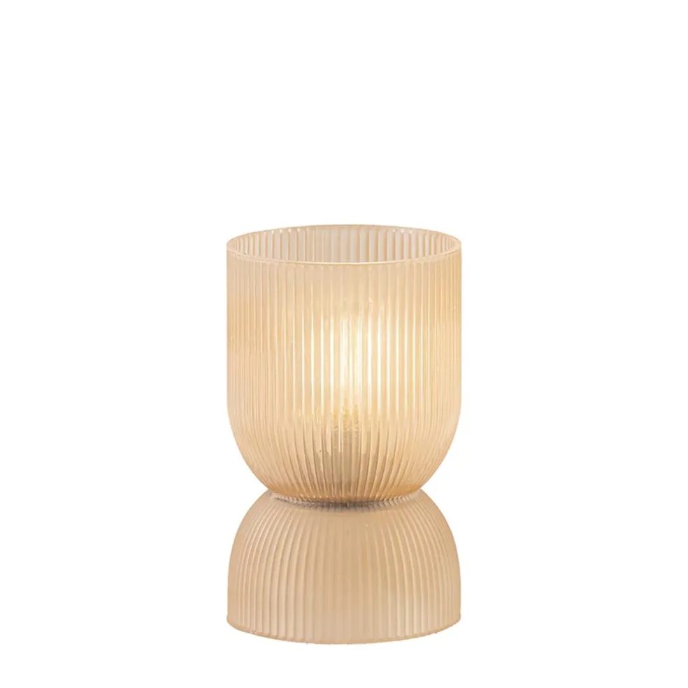 Clearance Straluma Kleine Phoebe tafellamp peach op batterijen Light and Living