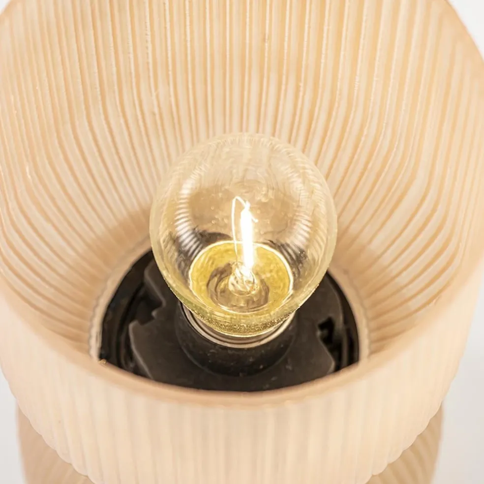 Clearance Straluma Kleine Phoebe tafellamp peach op batterijen Light and Living