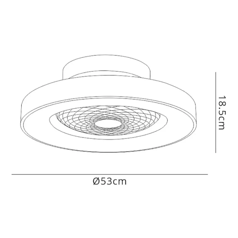 Outlet Straluma Kleine plafondventilator wit inclusief LED