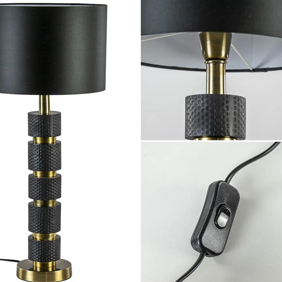 Shop Straluma Lampvoet Azoyu zwart/brons exclusief kap