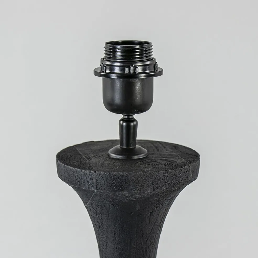 Cheap Straluma Lampvoet Nicolo zwart hout exclusief kap