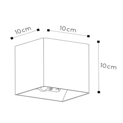 Best Straluma LED wandlamp oplaadbaar wit vierkant IP54