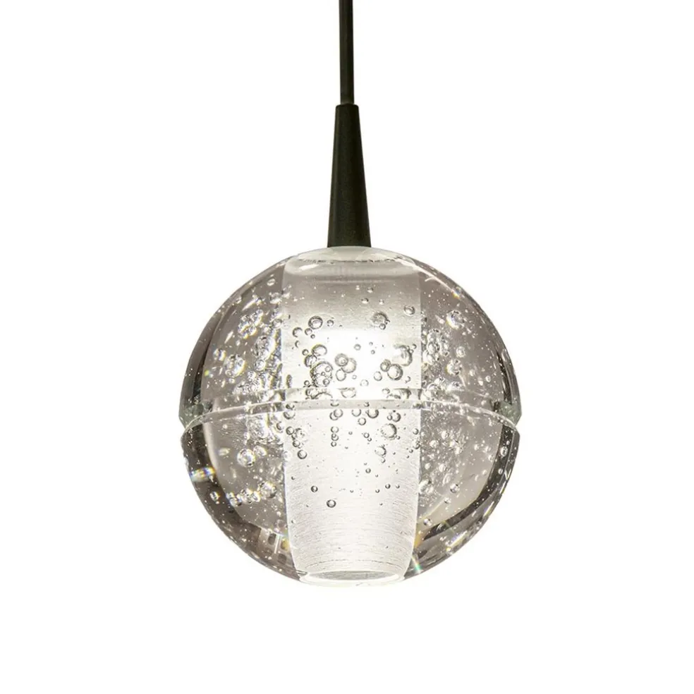 Clearance Straluma 3-Lichts hanglamp zwart met helder glazen bollen
