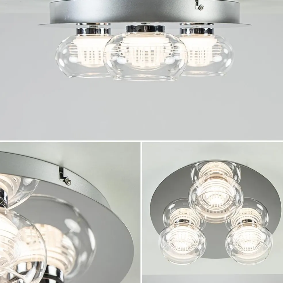 Flash Sale Straluma 3-Lichts LED plafondlamp chroom met helder glas