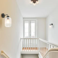 Flash Sale Straluma 3-Lichts ronde plafondlamp zwart met helder/mat glas