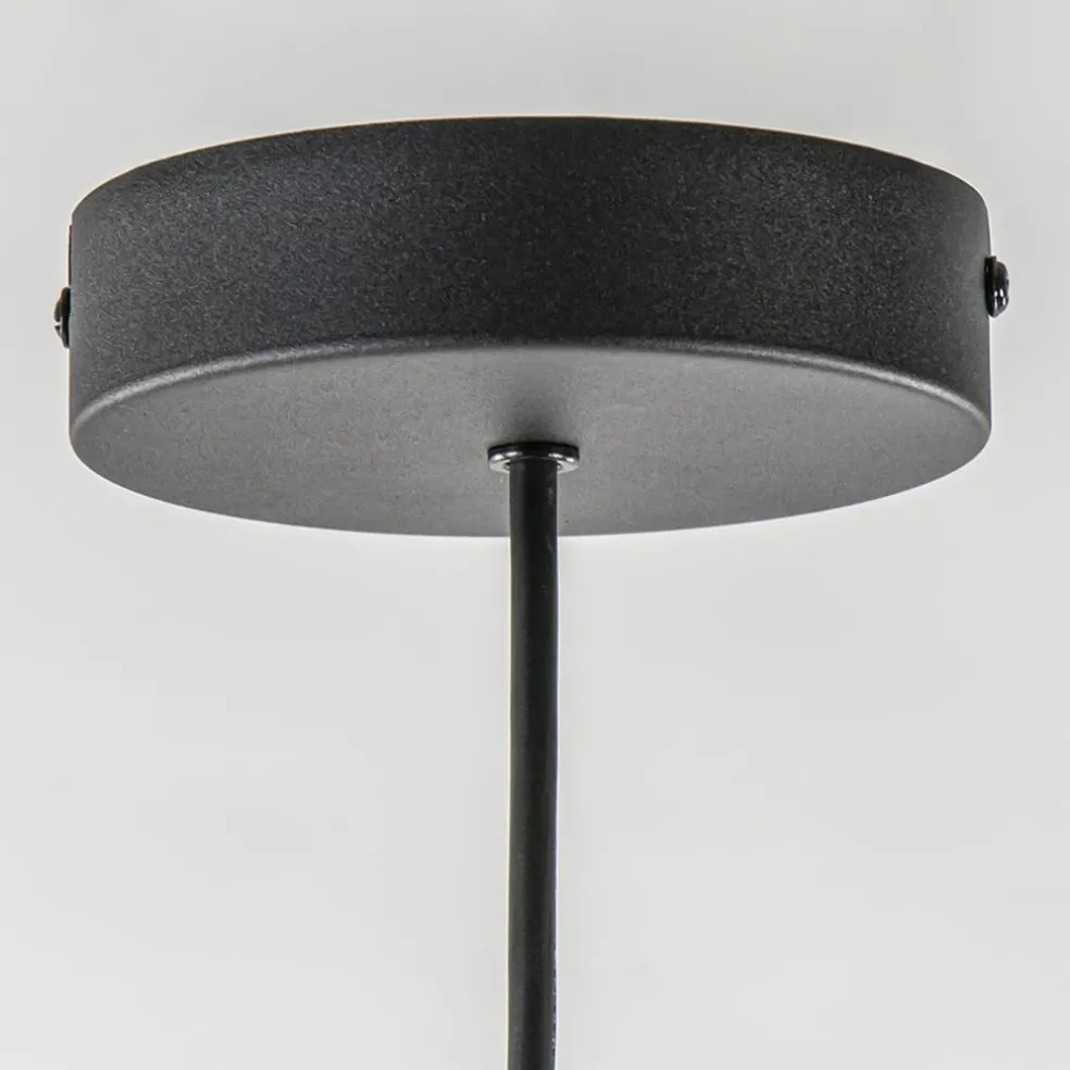 Fashion Straluma Mat zwarte hanglamp koepel met witte kap
