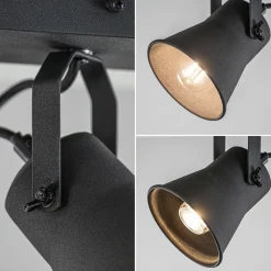 Outlet Straluma Metalen 3-l plafondlamp mat zwart verstelbaar