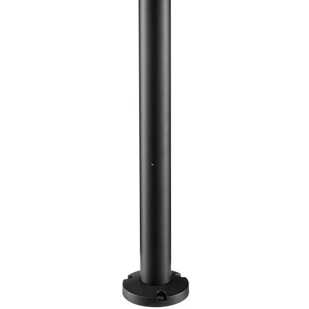 Online Straluma Moderne buitenlamp lantaarn op paal zwart met helder glas