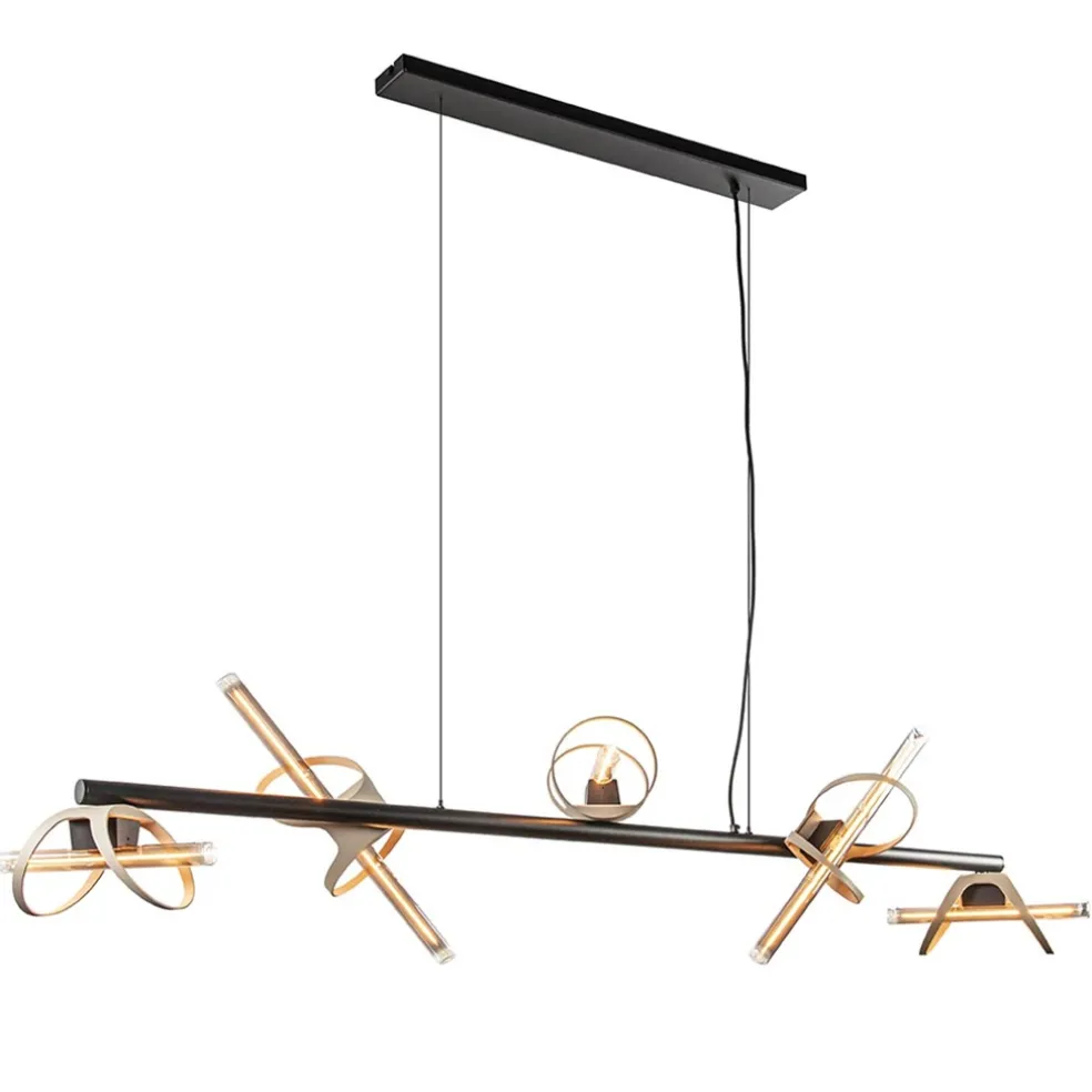 Best Sale Straluma Moderne LED design hanglamp zwart met goud