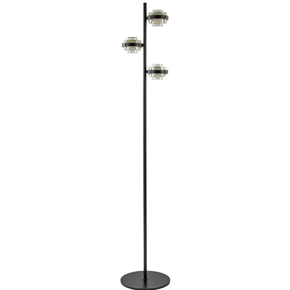 Fashion Straluma Moderne LED vloerlamp zwart/champagne dimbaar