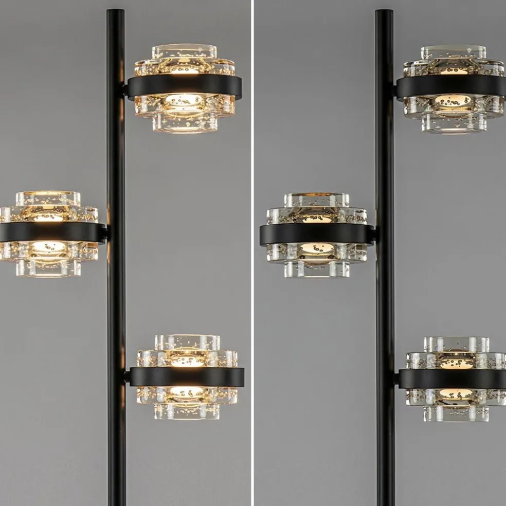 Fashion Straluma Moderne LED vloerlamp zwart/champagne dimbaar