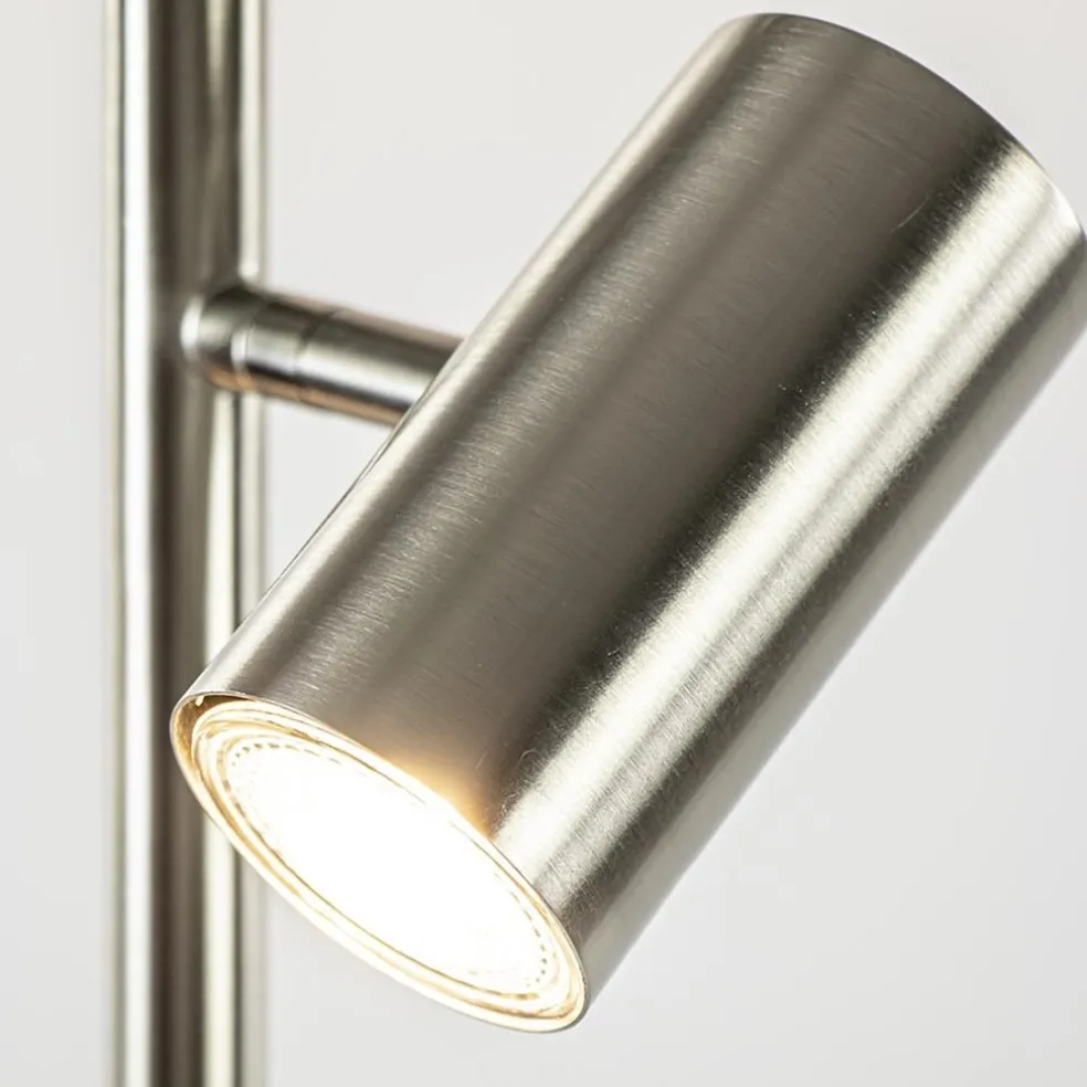 Flash Sale Straluma Moderne 3-lichts vloerlamp nikkel met 3-standen dimbaar LED
