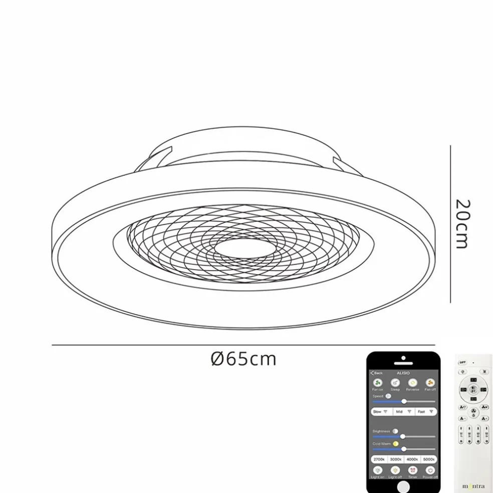 Best Sale Straluma Moderne plafondventilator grijs met geintegreerd LED