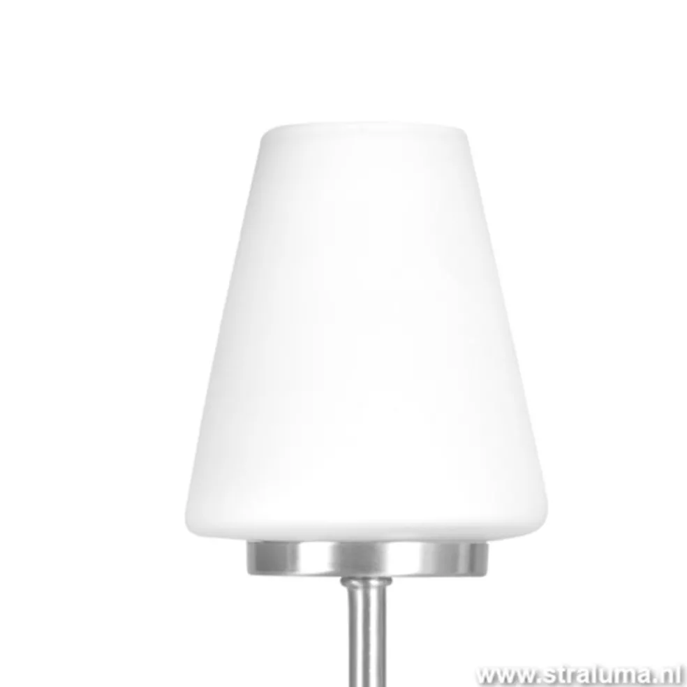 Shop Straluma Moderne tafellamp staal/glas met dimmer
