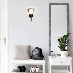 Cheap Straluma Moderne wandlamp zwart met smoke glas