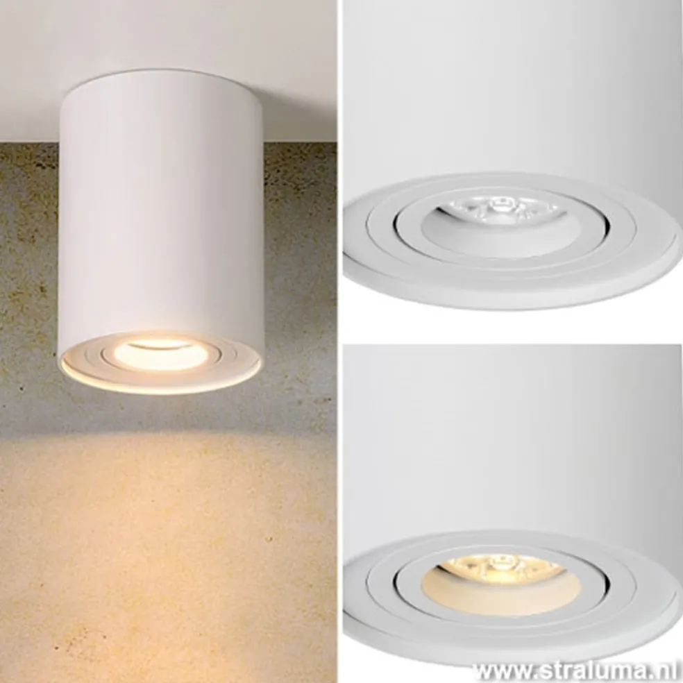 Outlet Straluma Opbouwspot tube wit gu10