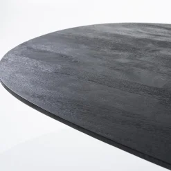 Discount Straluma Ovale eettafel Aron 300x110 cm zwart mangohout