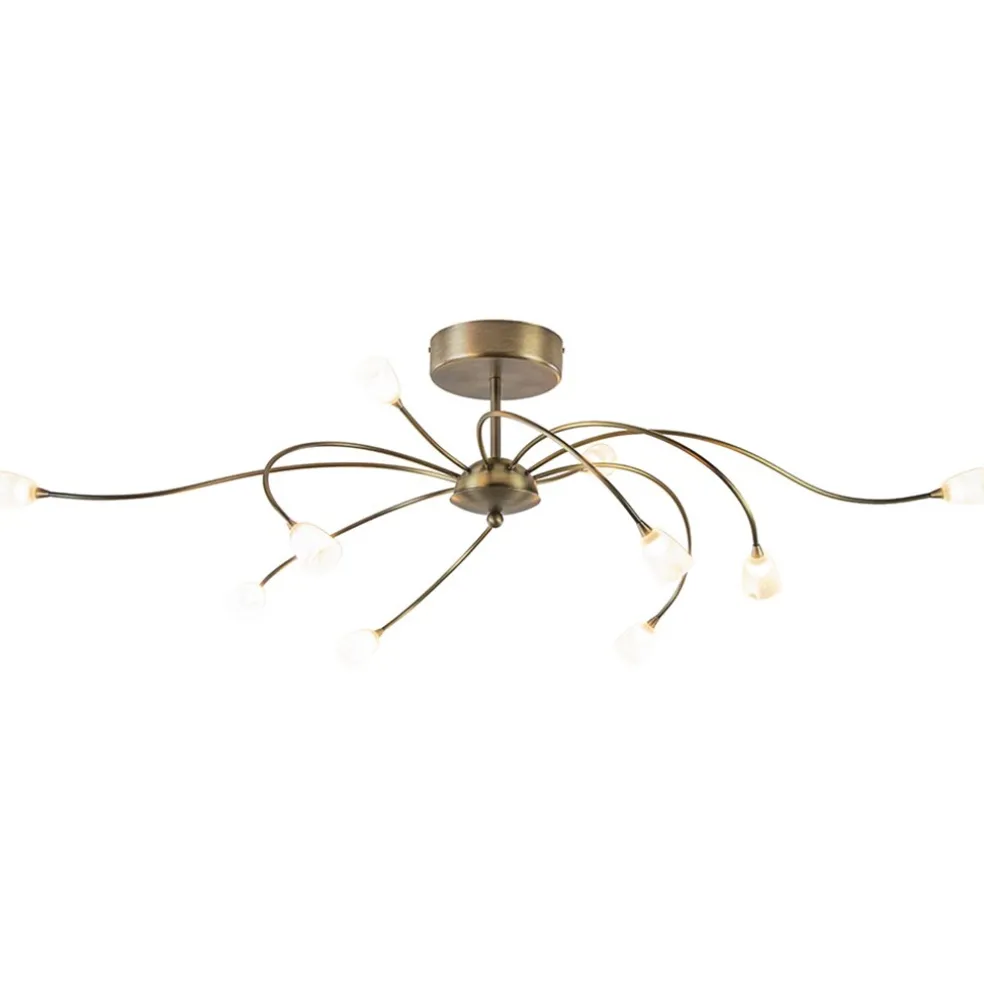 Flash Sale Straluma Ovale plafondlamp brons inclusief LED dim to warm