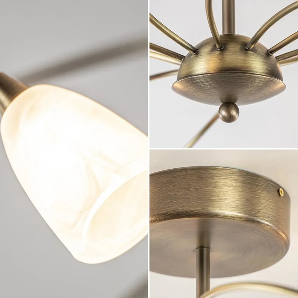 Flash Sale Straluma Ovale plafondlamp brons inclusief LED dim to warm