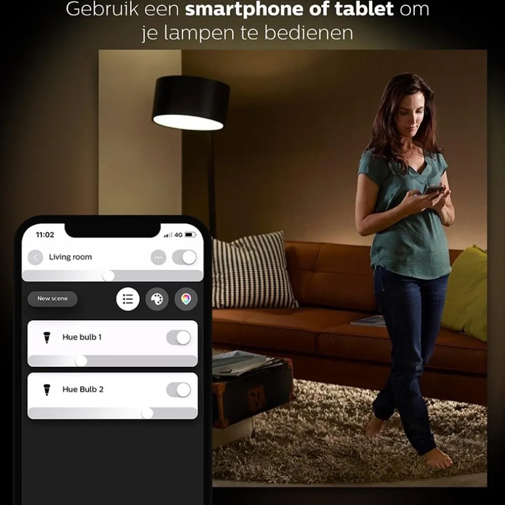 Discount Straluma Philips Hue white ambiance starter kit E27 met Bluetooth